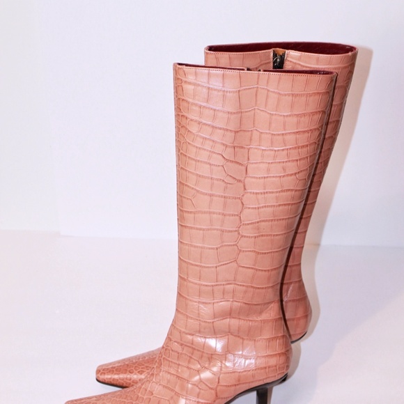 Bruno Magli Croc Boots Size (6) - Picture 4 of 6